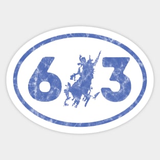 603 Area Code Lake Winnipesaukee Vintage Sticker